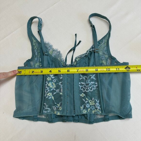 Victoria's Secret Lace Sheer Mesh Corset Top Size XS Romantic Bustier Lingerie - Picture 4 of 6